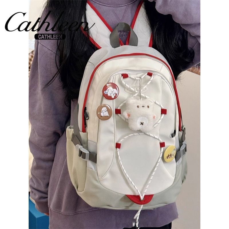 Contrast color schoolbag female Korean version trendy brand college student high school student junior high school student backpack travel travel backpack