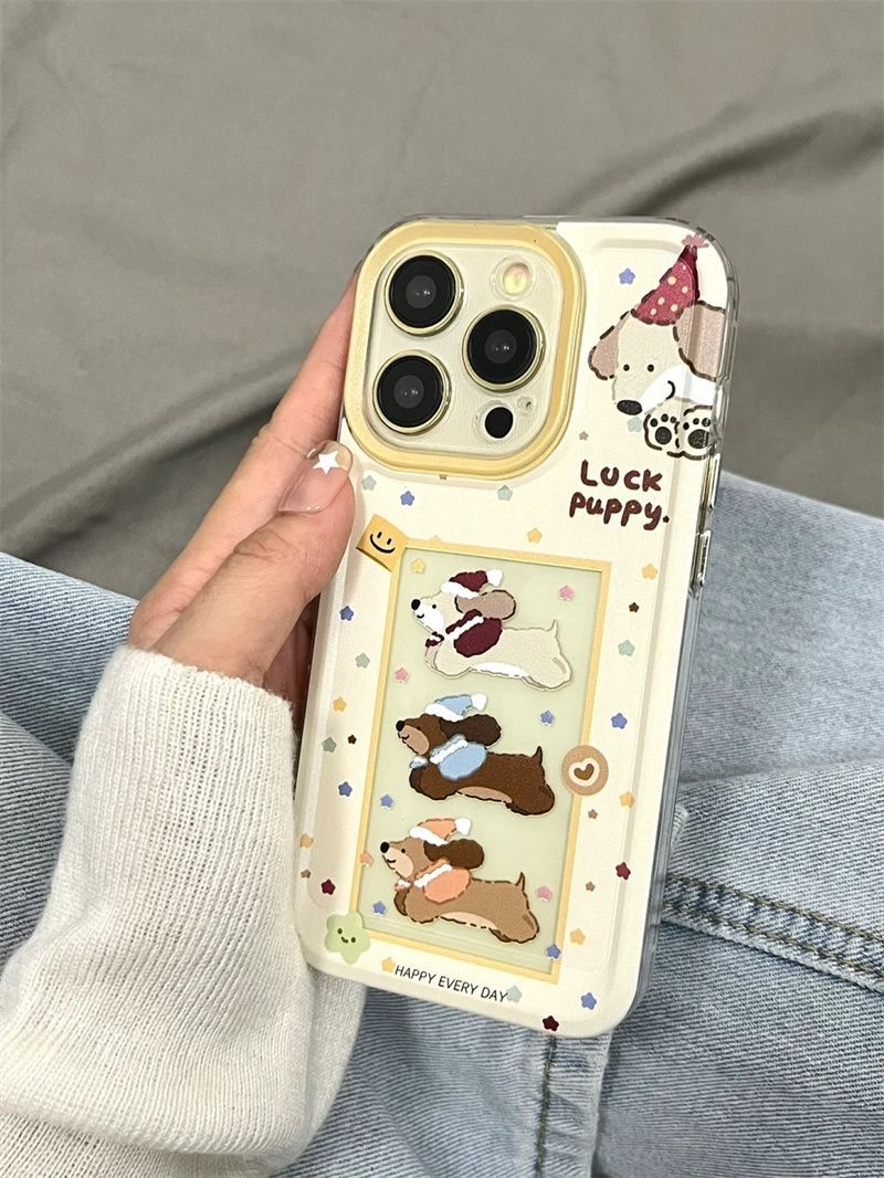 Christmas Scarf Dachshund Suitable for iPhone15PROMAX Mobile Phone Case New Apple 15/14 Transparent 13/11