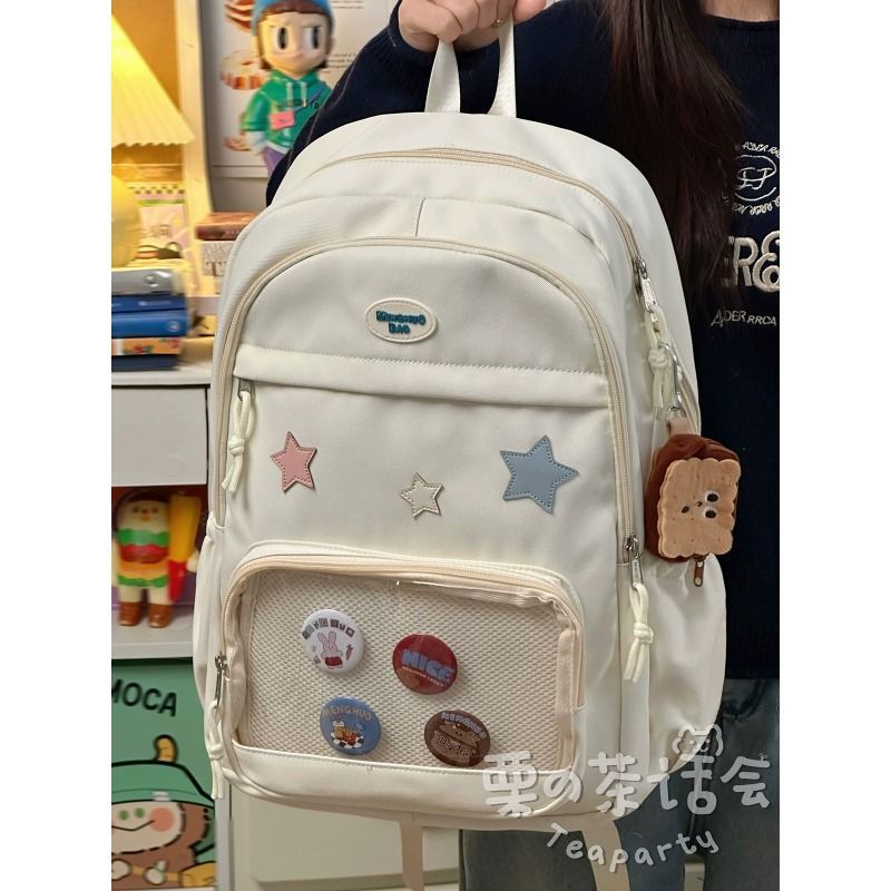 透明吧唧日系痛包ins大容量jk學院少女雙肩書包雙肩包背包