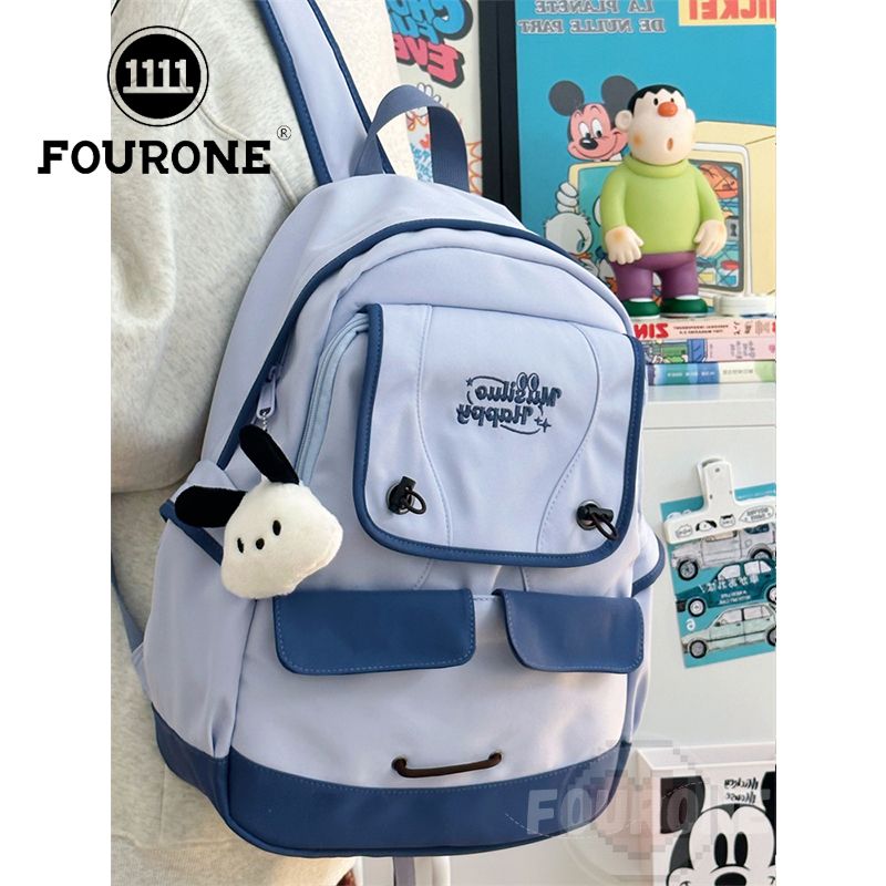 High-looking schoolbag for women, Japanese simple and versatile retro high school student backpack, college student backpack