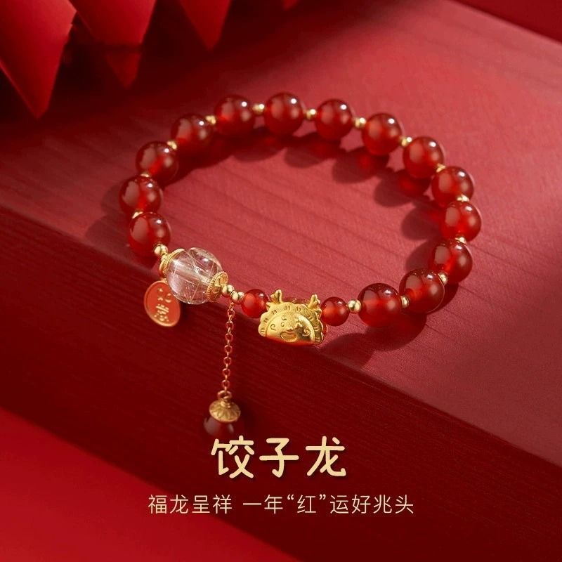 新年龍年本命年手鍊女2024年生肖ins龍轉運珠小眾手串生日禮物