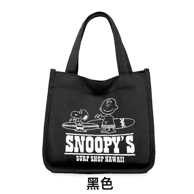 Canvas bag cartoon letter handbag lunch bag mommy bag baby bag portable mother and baby bag student commuter bag female