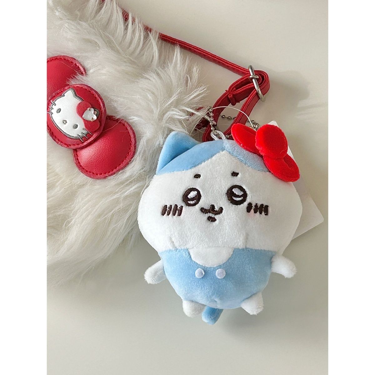 自嘲chiikawa毛絨公仔吉伊卡哇可愛kitty小八擺件掛鏈掛件玩偶