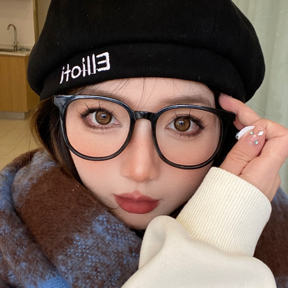 大框韓系眼鏡框女超輕大臉眼鏡近視可配度數散光素顏顯瘦眼鏡框架