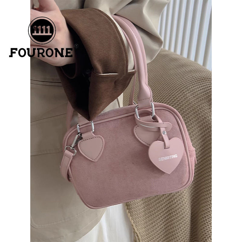 Portable deerskin velvet bag women's new single shoulder crossbody bag retro texture fashion versatile small square bag