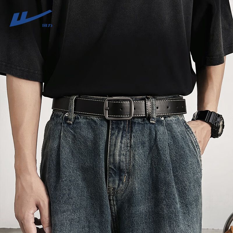 港风针扣腰带男士新款韩版耐用潮流年轻人百搭时尚牛仔裤皮带