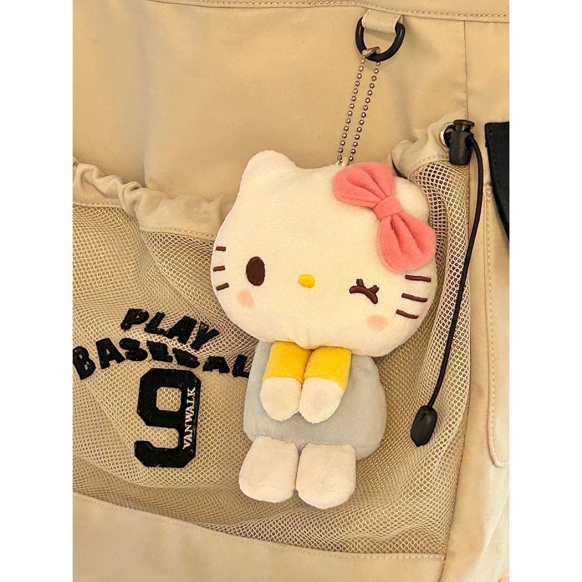 貓貓眨眼掛件hellokitty公仔kt毛絨玩具凱蒂貓玩偶書包背包掛飾