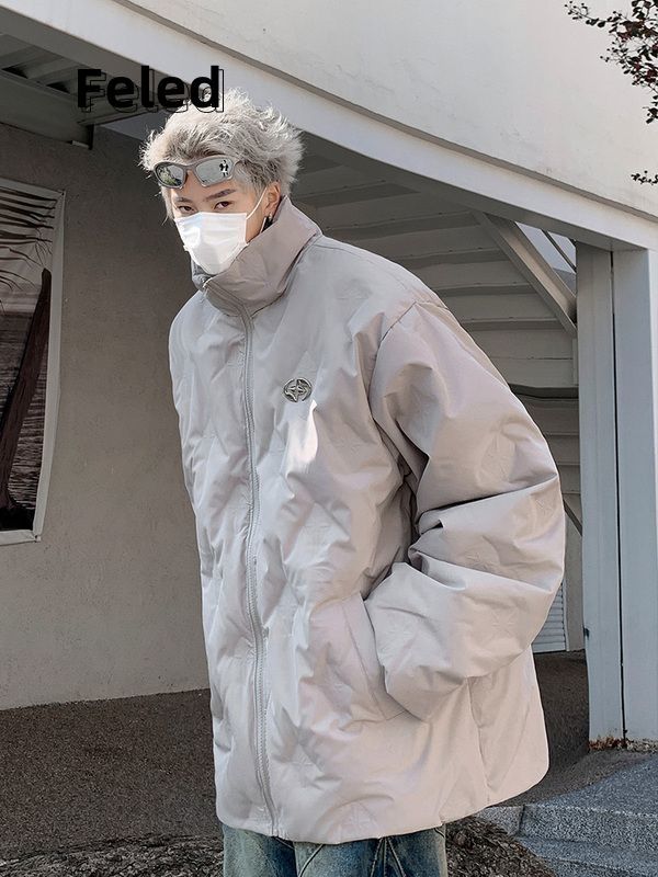 飛拉丹頓冬季立領棉服外套男女美式潮牌棉衣高街復古休閒情侶麵包