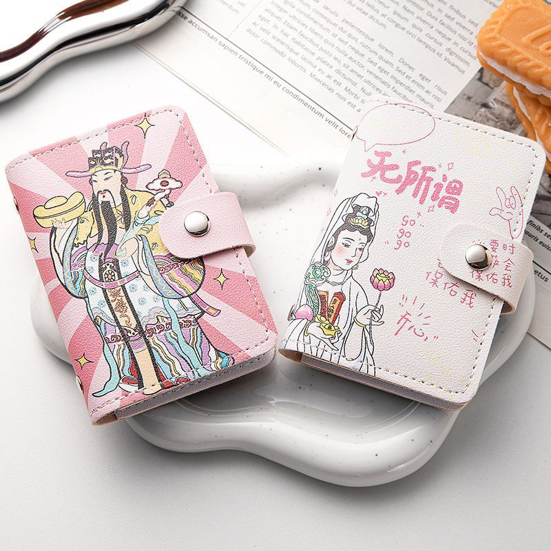 Cartoon card holder, cute, high-end, personalized, large-capacity card slot, ultra-thin, anti-magnetic, compact, demagnetized, bank card, document, anti-theft