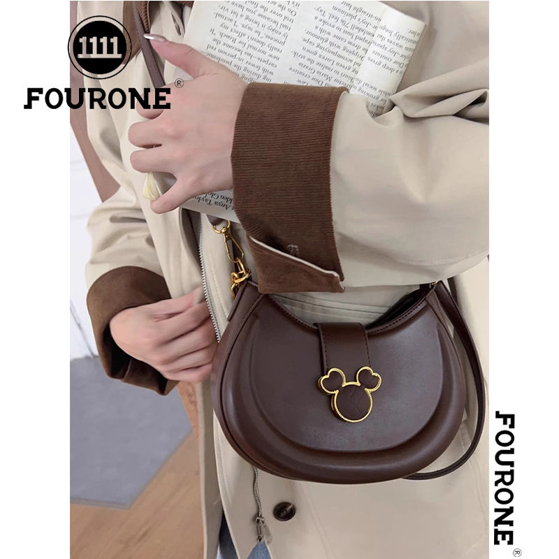 Retro crossbody small bag for women, new trendy shoulder underarm bag, high-end niche design saddle bag