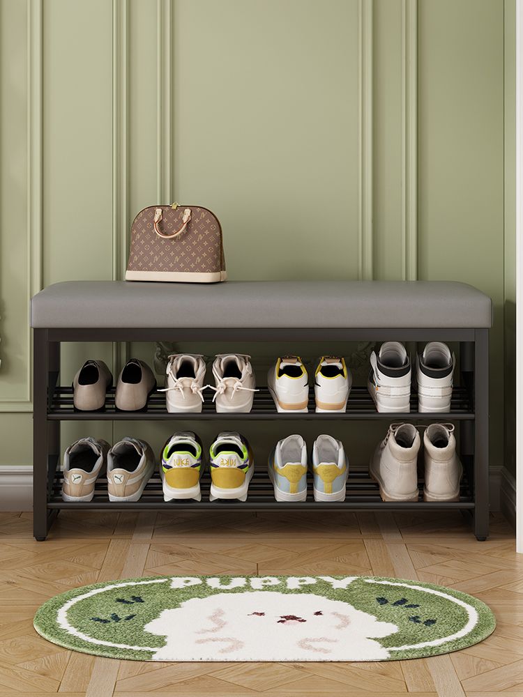 换鞋凳家用门口收纳一体软包客厅入户鞋柜简易多层可坐式室内鞋架