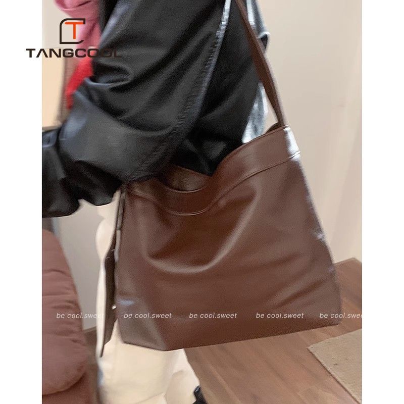 秋冬復古單肩包包女新款大容量時尚通勤托特包小眾百搭斜挎包