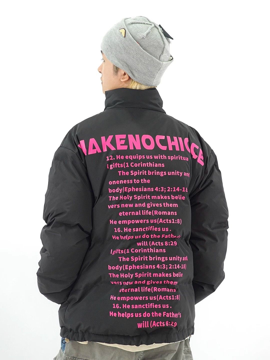 American letter high street stand-up collar cotton coat for couples loose men and women thickened bread winter warm printed coat cotton coat