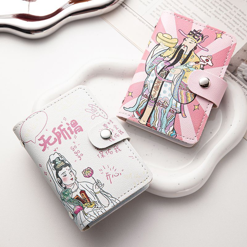 Cartoon card holder, cute, high-end, personalized, large-capacity card slot, ultra-thin, anti-magnetic, compact, demagnetized, bank card, document, anti-theft