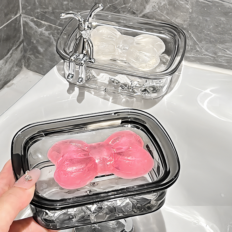 网红香皂盒ins高颜值轻奢肥皂盒卫生间洗手台浴室双层沥水肥皂架