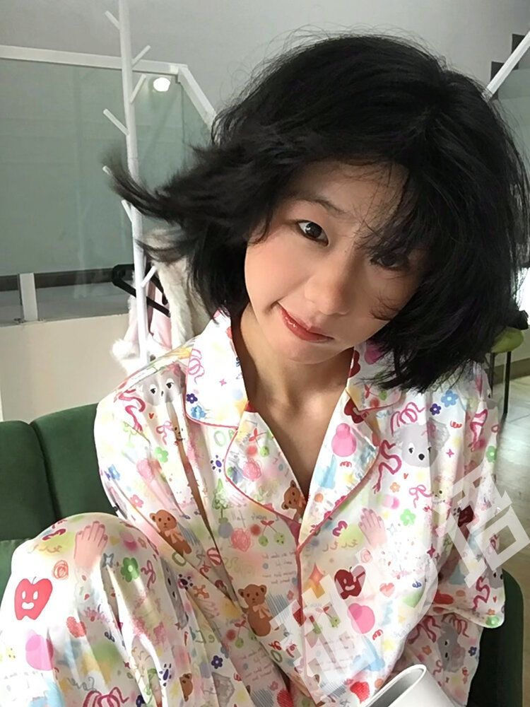 韩版卡通印花长袖睡衣女春秋款新款网红开衫长裤家居服两件套