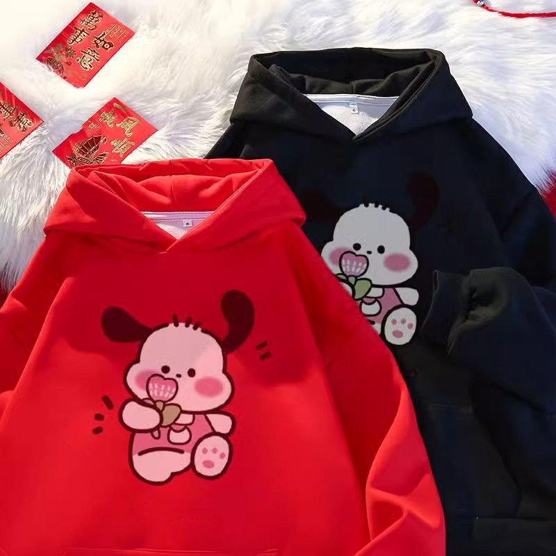 New hot style sweatshirts for boys and girls with Chinese style printing 2024 Year of the Dragon zodiac year for older children plus fleece tops