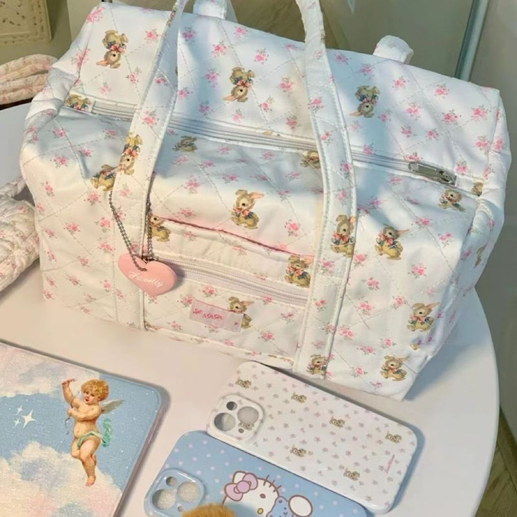 Korean ins mommy bag 2024 new style mother and baby outing lightweight large-capacity crossbody fashion canvas mommy bag