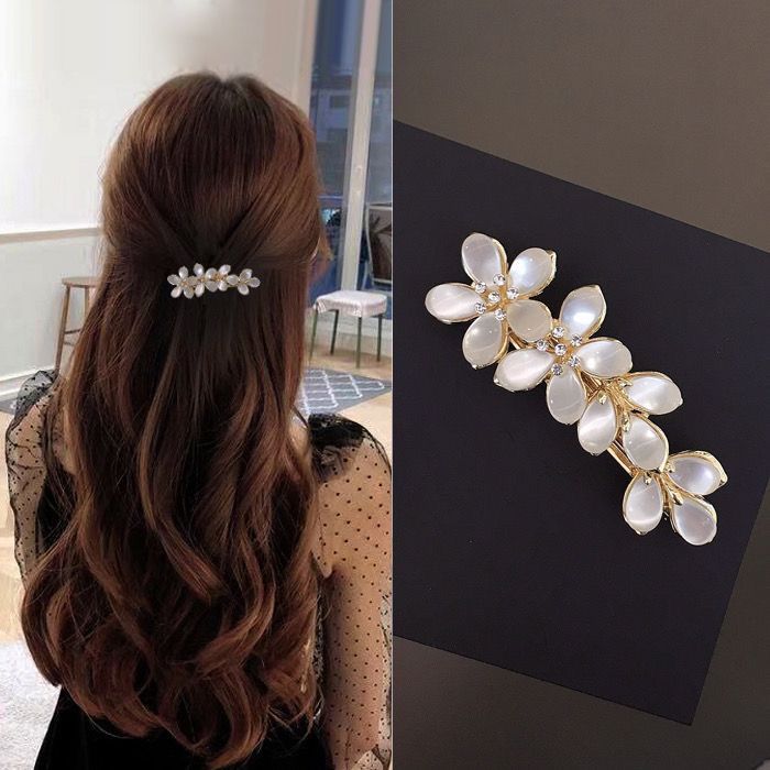 Elegante fermaglio per capelli coreano fiore occhio di gatto_voghion.com