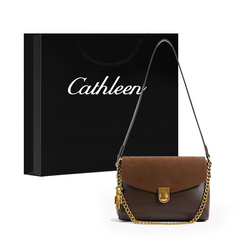 Kathryn soft leather small square bag high-end chain armpit bag women's bag new versatile large capacity shoulder crossbody bag