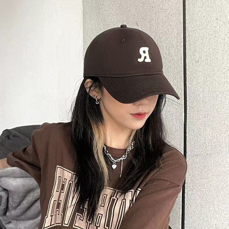 Big head hat women's versatile plus size new cute baseball cap showing face primary school students high-end deep-top peaked hat