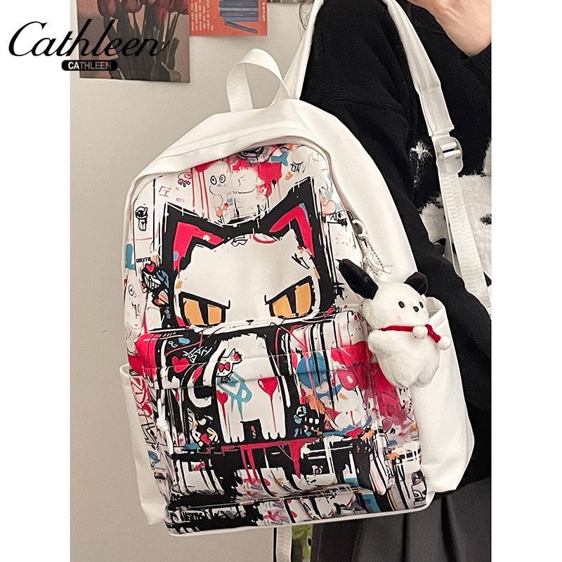 Graffiti comic book bags for boys, junior high school students, college students' backpacks, men's and women's fashionable high school students' backpacks