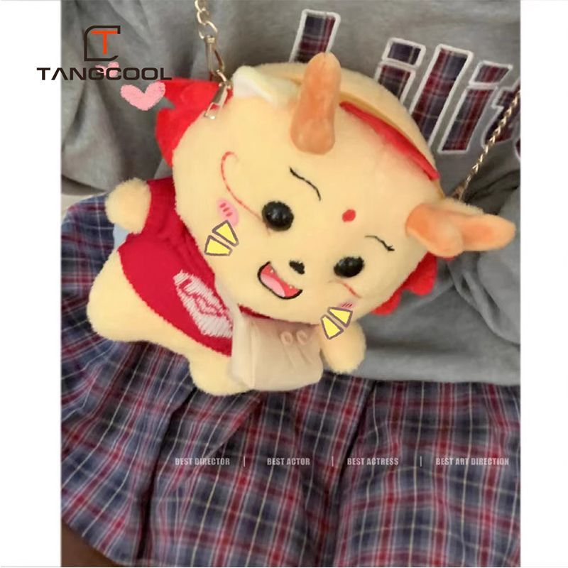 Autumn and winter cute furry bags new cartoon doll plush bags primary and secondary school students single shoulder crossbody bag