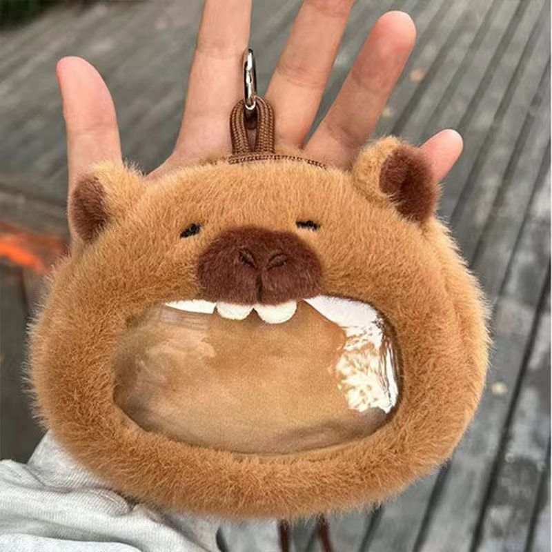 Cute Capybara Bag Plush Small Bag Capibara Coin Purse Student Headphone Bag Coin Storage Bag Good-looking