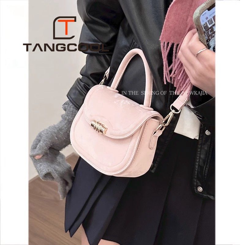 Popular bags for women new autumn and winter fashion handbags Maillard commuter shoulder crossbody saddle bag