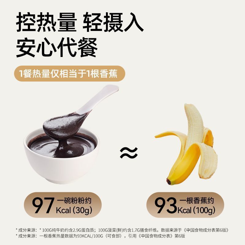 燕之坊五黑桑葚粉黑米黑芝麻黑豆黑枸杞冲泡即食营养代餐粉粉罐装 图片 4