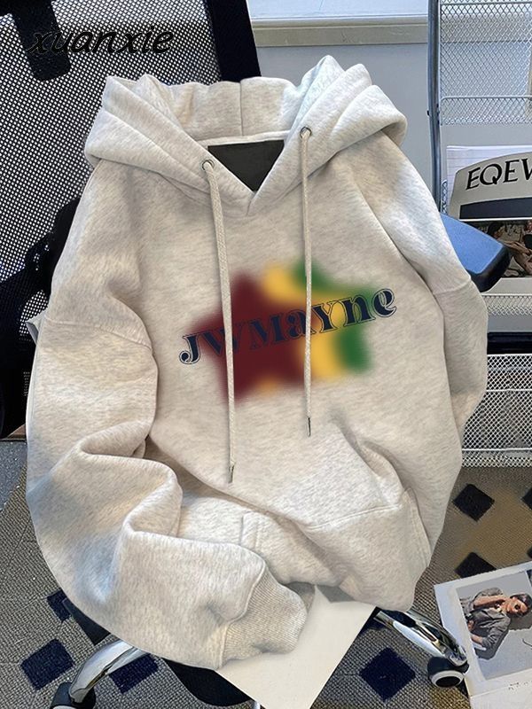 Xuanxie early spring new hooded sweatshirt INS men and women loose retro versatile design niche trendy brand tops