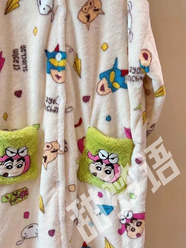 加厚珊瑚絨睡衣女秋冬季2024年新款可愛少女保暖法蘭絨家居服睡裙