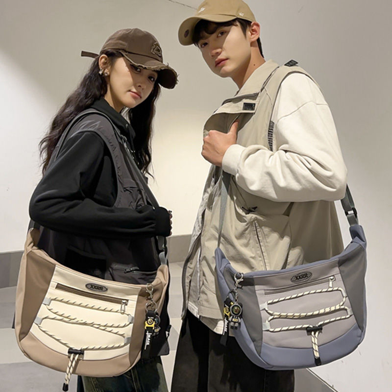 Crossbody bag for boys, trendy and versatile small shoulder bag for women, commuting backpack, sports and leisure shoulder bag for college students