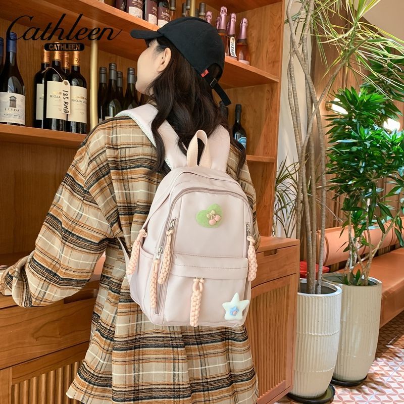 凯思琳旅行休闲日系清新大容量书包双肩包学生韩版初中儿童背包潮