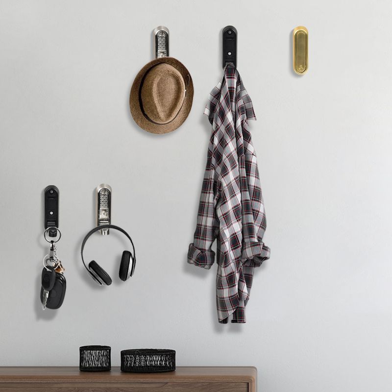 Invisible Folding Punch-Free Wall-Mounted Coat For Entryway Door Round Head Hat Bathroom Shoe Cabinet Hook Self-Adhesive_voghion.com