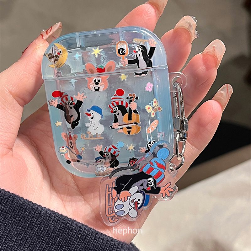 Cartoon mole suitable for airpods3 protective case airpods headphone case pro Apple third generation headphone protective case