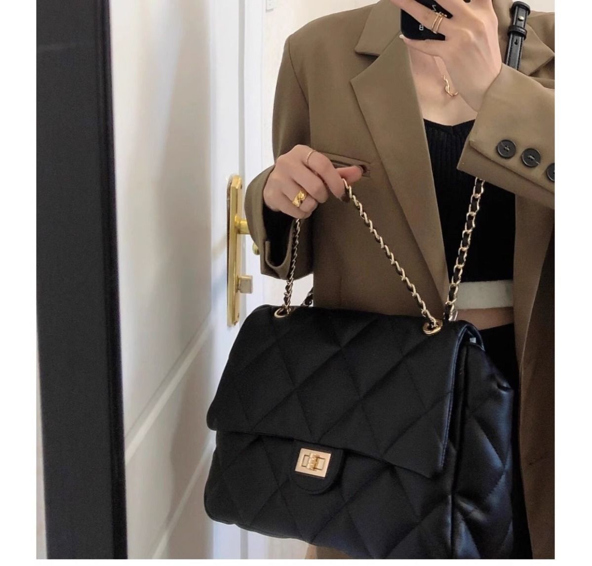 Genuine Leather Tote Women, Large Capacity, 2023 New Autumn Winter Model, Stylish And Sophisticated, Crossbody Shoulder_voghion.com