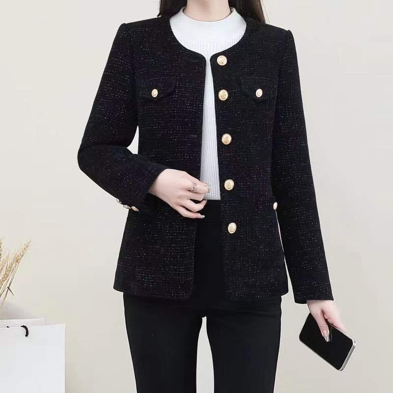 Thick quilted small fragrant jacket for women  winter new style small temperament versatile slimming warm top