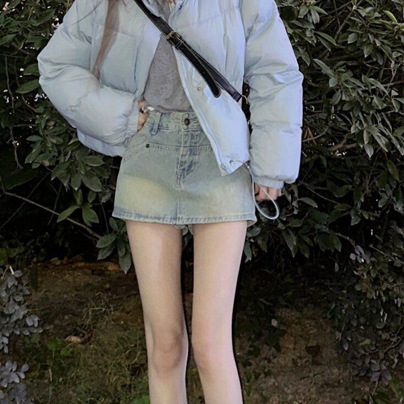 辣妹復古高腰牛仔半身裙女夏季設計感修身顯瘦a字包臀短裙子裙褲