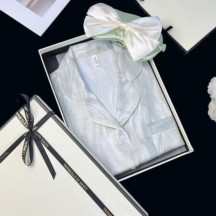 Pajamas for women spring and autumn pure cotton long-sleeved student cute plus size home wear summer 2024 new two-piece suit
