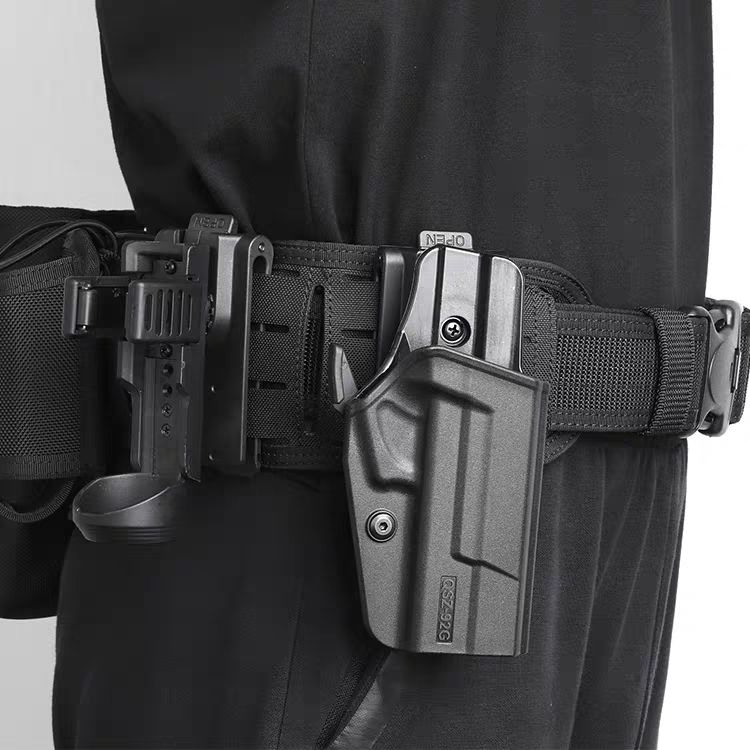 龙鳞甲中指快速解锁战术款塑钢92G改快拔套可360°旋转快切molle