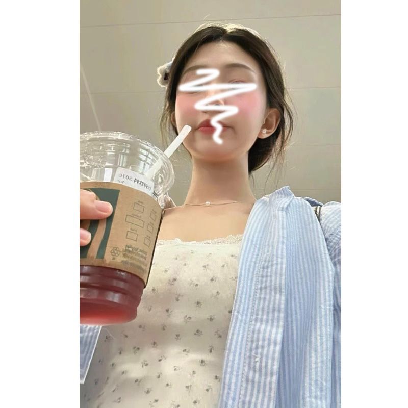 韓版藍白條紋長袖襯衫女早春季新款Polo領小眾設計感寬鬆襯衣外套