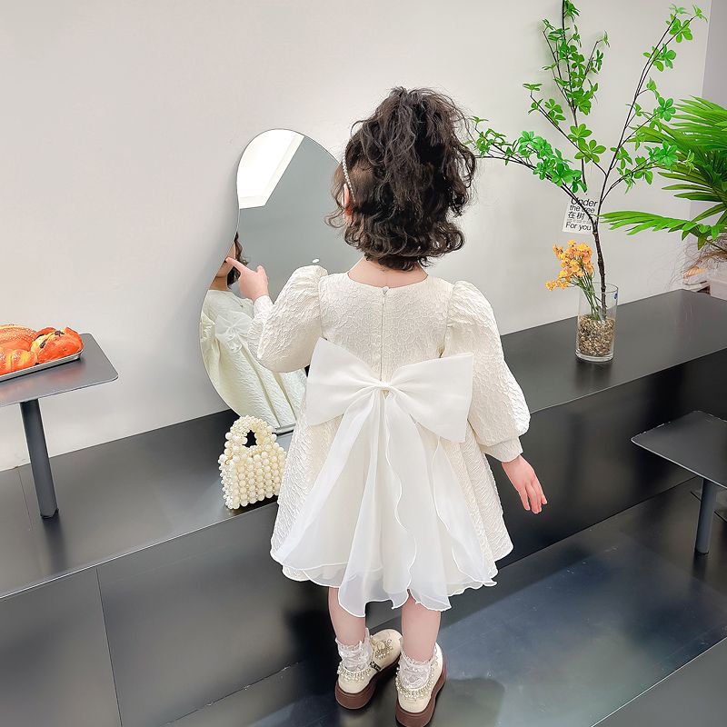 Girls spring dress spring and autumn 2024 new style children's dress skirt little girl baby princess dress