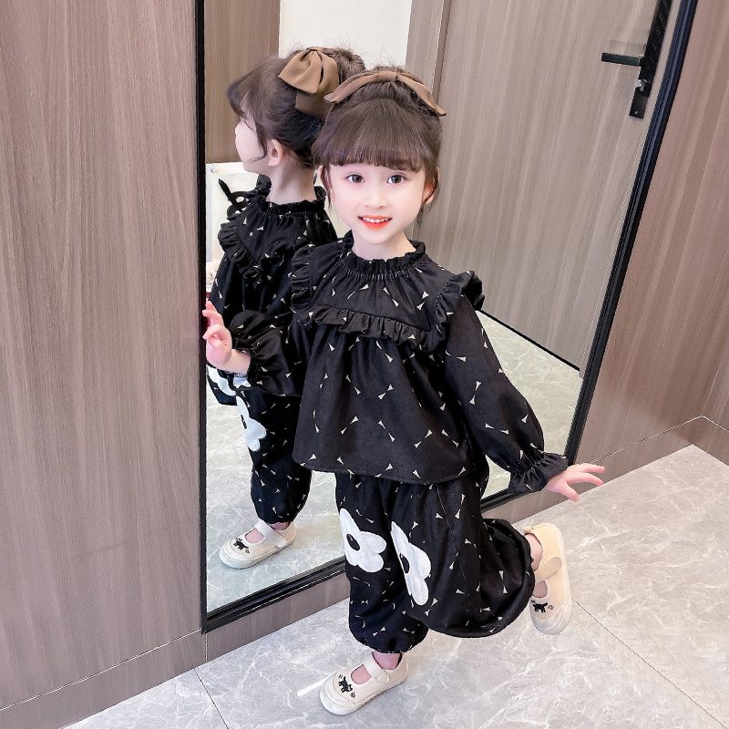 Girls internet celebrity suit spring and autumn 2024 new style Korean fashion baby children's clothes children's clothes spring loose clothes