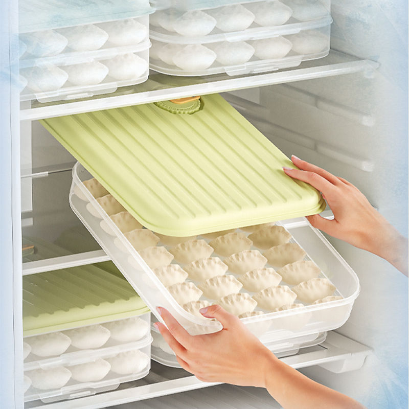 饺子收纳盒家用食品级厨房冰箱整理收纳盒子冷冻保鲜密封速冻专用