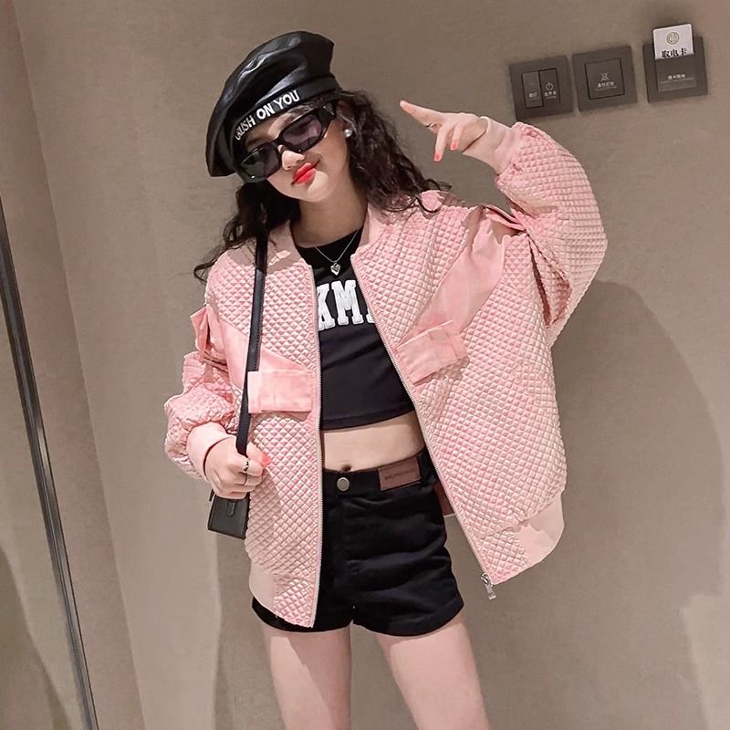 Girls' Western Style Jackets Spring and Autumn 2024 New Internet Celebrity Fashionable Jackets Casual and Versatile Tops for Big Children and Girls