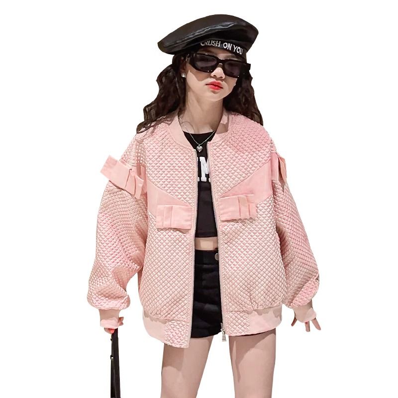Girls' Western Style Jackets Spring and Autumn 2024 New Internet Celebrity Fashionable Jackets Casual and Versatile Tops for Big Children and Girls
