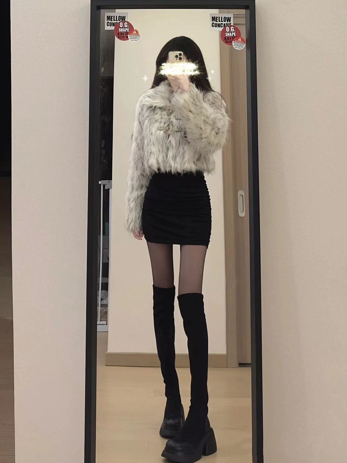 French pure desire knitted inner dress for women  autumn and winter new stepmother hip-covering skirt tight hot girl short skirt