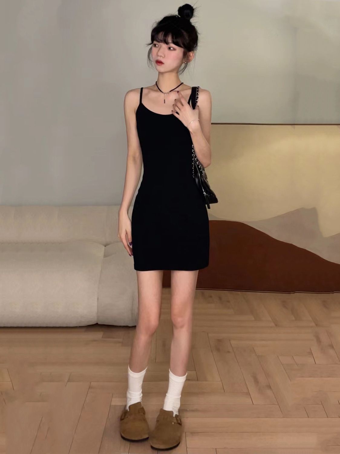 Pure Desire Suspender Skirt Women's Autumn Sweet and Spicy Bottoming Dress Small Butt-covering Short Skirt Vest Skirt Slim Long Skirt