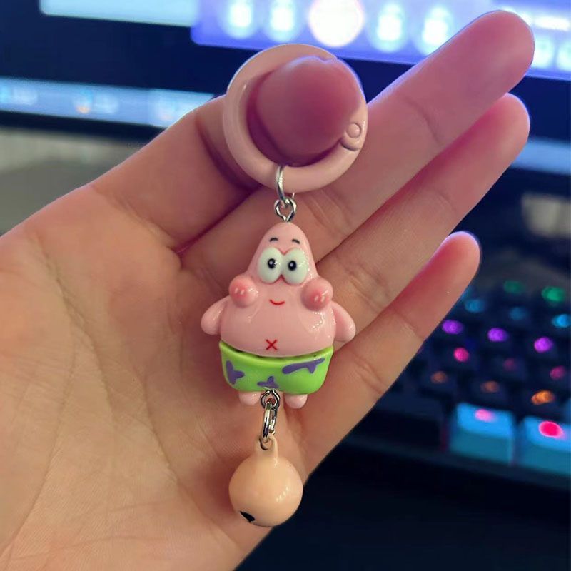 New SpongeBob SquarePants Patrick Star Keychain Cute Cartoon Pendant Girl School Bag Accessories Gift Best Friend